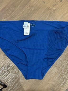 XXL aerie Royal Blue Textured Bikini Bottoms Crinkle discontinued